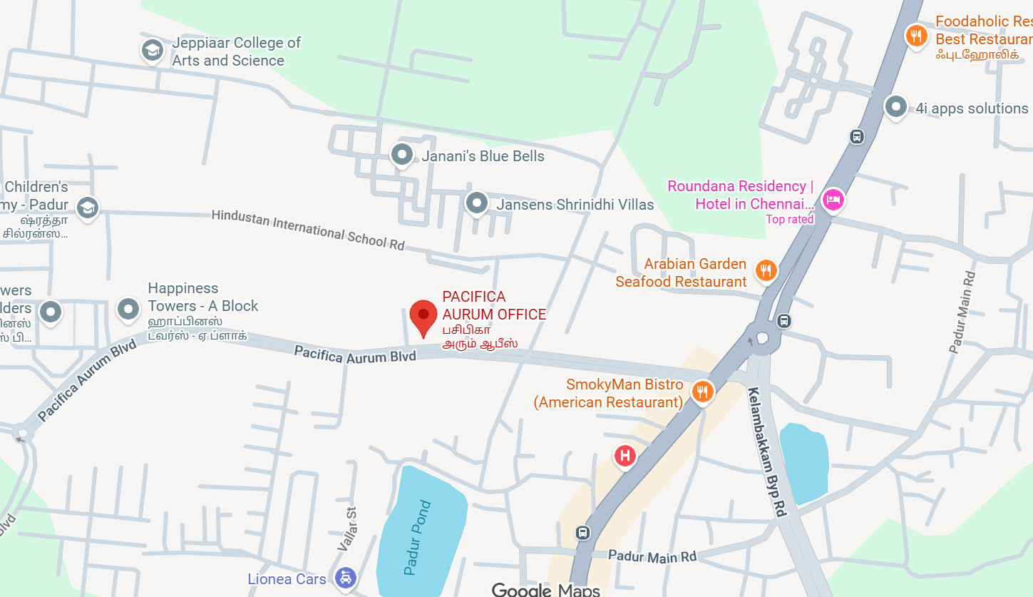 Urbanrise Whispers of Sky location map - Semmancheri, Sholinganallur, OMR Chennai